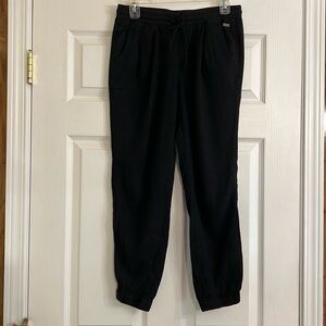 Roxy Estilo Black Linen Blend Jogger Pants Size Small